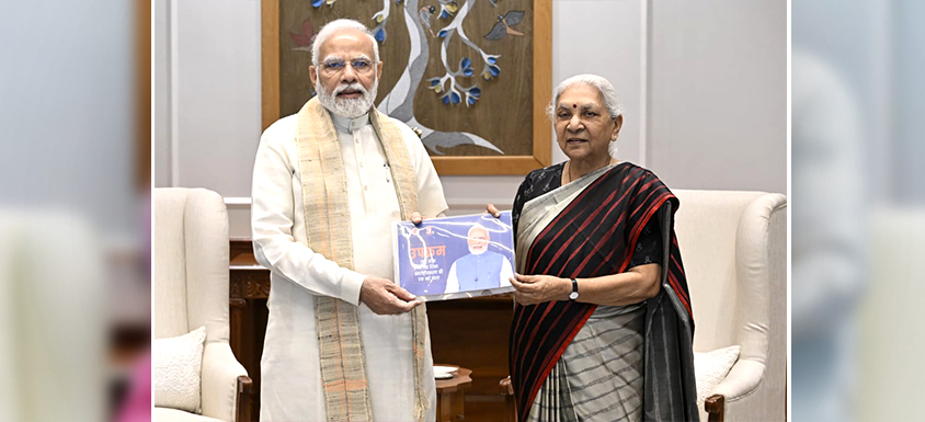 Prime Minister Narendra Modi and Governor Anandiben Patel